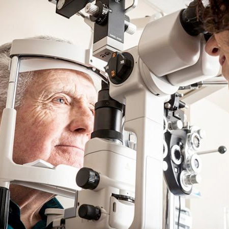 Person getting an eye exam