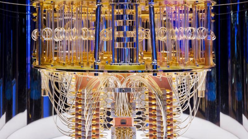 Detailed image of the inside of the Quantum computer