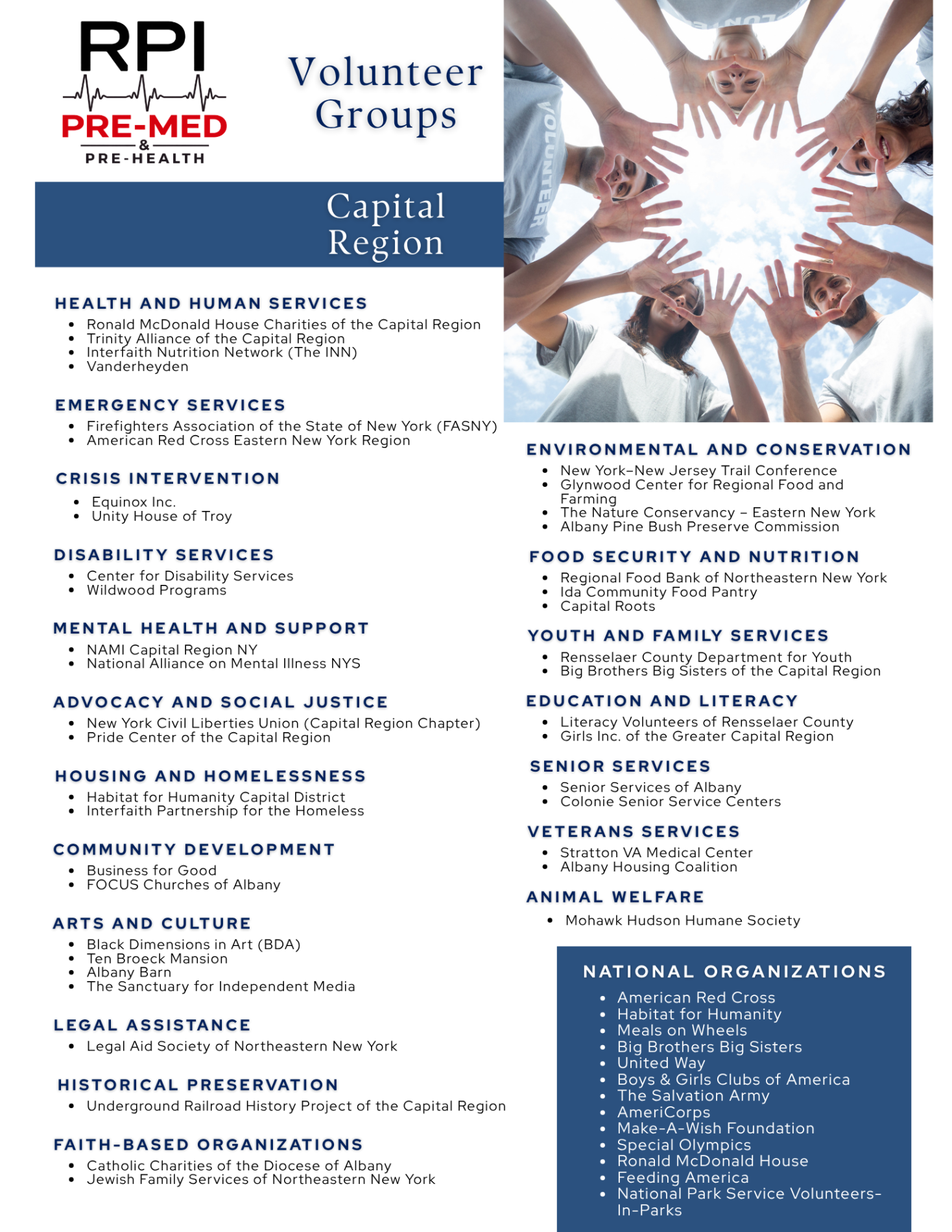 Capital Region Volunteer Groups