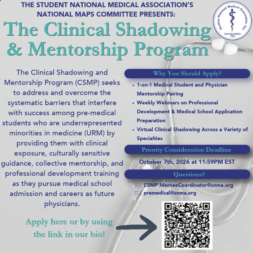 SNMA's Clinical Shadowing & Mentorship Program