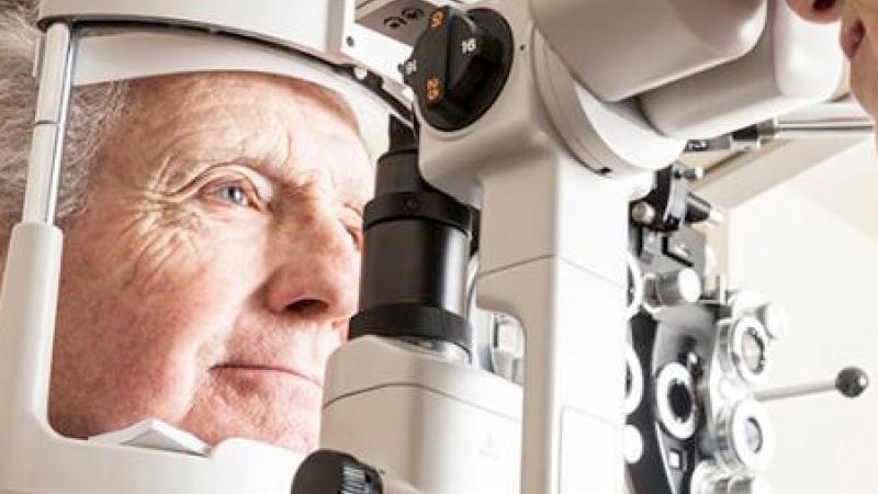 Person getting an eye exam